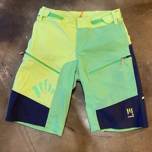 Karpos MTB Riding Biking Climbing Active Sports Outdoor Yellow Green Shorts